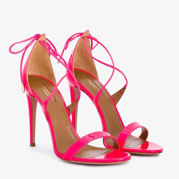 aquazzura pink sandals